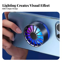 Lightweight Attractive Phone Cooler Quiet Operation Phone Cooling Fan for Live Streamers, Tech Enthusiasts, Clip Watching, Home Use