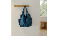 Lightweight Tote Bag with Pockets Foldable Tote Bag with Pocket Large Zippered for Students, Commuters, Shopping