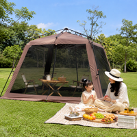 3m x 3m Automatic Setup Beach Tent, Oxford Cloth Canopy Tent Sun Shelter, all-season Outdoor Instant for Beach Outings