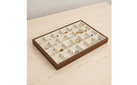Jewelry Tray with Compartments Multi-Compartment Jewelry Tray Wooden Organizer Box Rectangular Slimline for Collectors