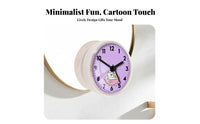 No-Drill Installation Waterproof Bathroom Clock Fogproof Cartoon Suction Cup Clock Quiet Movement for Children, Kitchen, Refrigerator