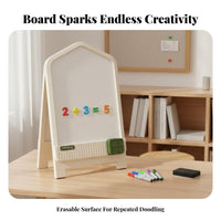Easy to Clean Kids Drawing Board Material Toddler Standing Art Easel Rounded Corners Erasable Doodle Board Portable for Toddlers, Preschoolers, Girls, Playroom, Preschool, Bedroom, Daycare