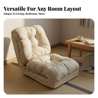 Space-Saving Tatami Design Sofa Bed Multi-Functional Foldable Floor Sofa Bed Double-Layer Padding Padded Tatami Lounger No Assembly Required for Students, Young Adults, Small Apartment, Bedroom, Dorm Room, Reading Nook