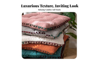 Chair Pad with Ties Easy to Clean Dining Chair Seat Pad Sturdy Square Seat Cushion with Ties for Homeowners, Students, Indoors, Living Room, Patio
