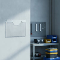 Letter-Size Wall-Mounted Document Holder, Thick Plastic Organizer for Office, Factory, Workshop