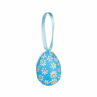 Assorted Patterns Easter Egg Ornament Vibrant Colors Textile Wrapped Egg Ornaments Easy to Hang Hanging Easter Eggs Lightweight for Children, Crafters, Home Decor, Wreath Making