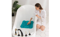Bathtub Booster Pad Shimmery Finish Inflatable Bath Seat Water-Fillable Bath Mat Non-Slip Bathroom Accessory for Heated Bath