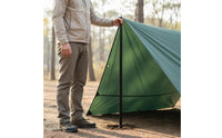 2 Pieces Tent Vestibule Pole Thickened Sturdy Duty Shelter Pole Sturdy Metal Tip Anti-Slip Base for Campers