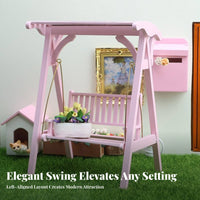 1:12 Scale Miniature Sleek Oscillation Finish Wooden Dollhouse Swing Vintage Design for Hobbyists, Diorama