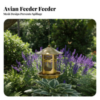 Hanging Metal Avian Feeder Weather-Resistant Wrought Avian Feeder Garden Accessory Waterproof Nature Supply for Yard