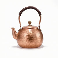 Tea Kettle with Heat-Resistant Handle Easy to Clean Copper Kettle with Lid