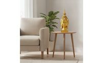 Golden Buddha Head Statue Decorative Buddha Head Statue Spiritual for Desktop