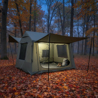 Spacious Interior Inflatable Tent Wind Resistant Multi-Room Family Tent Breathable Proof for Groups, Glamping, Backyard