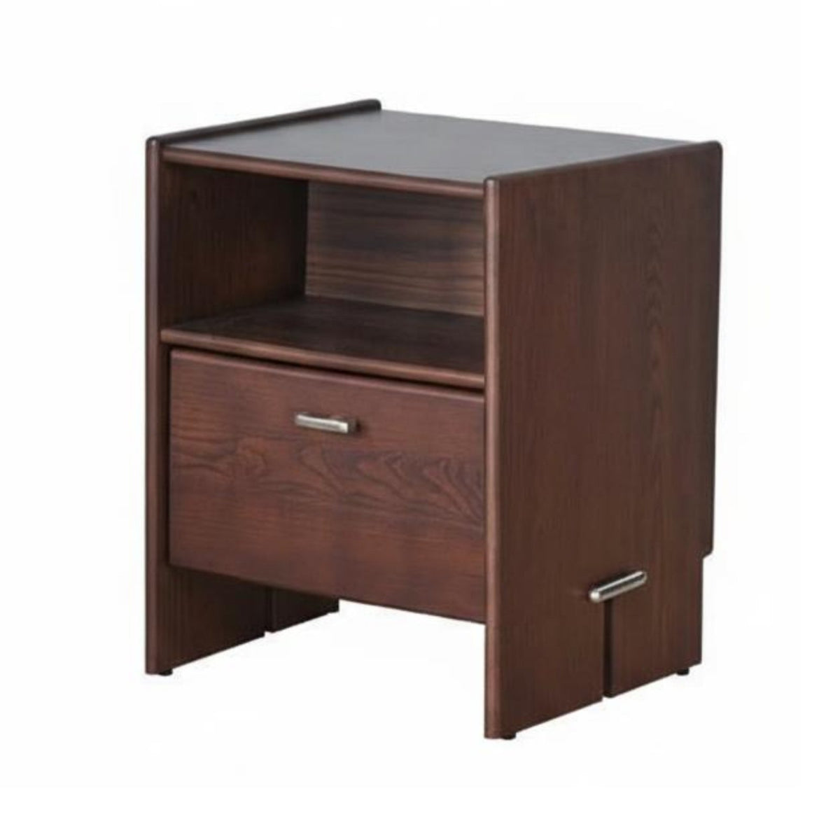 Space-Saving Narrow Bedside Cabinet Modern Design Nightstand Drawer and Shelf Storage Bedroom Furnishing Sturdy Construction for Apartment Dwellers, Homeowners, Students, Small Spaces, Dorm Room, Office