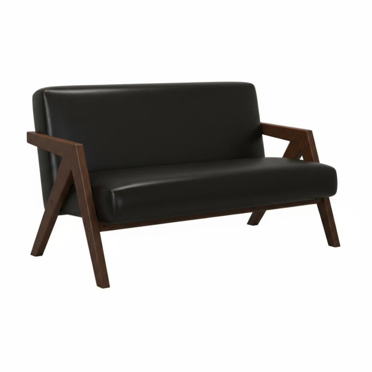 2-Seater Wooden Loveseat Retro Design 2-Seater Loveseat Retroretroera Modern & Design Sturdy Wood Frame for Two People