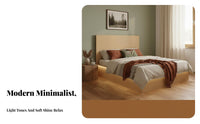 Modern Minimalist Bed Frame Easy Assembly Headboardless Bed Frame Space Saving for Hotel Owners, Homeowners, Rental Property, Guesthouse