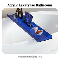 Acrylic Bathtub Tray Waterproof Acrylic Bath Tray Easy to Clean Transparent Bath Tray for Couples, Book Lovers, Relaxation, Home Spa