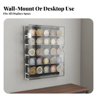 Acrylic Coin Display Case Versatile Wall Mounted Coin Rack Wall Mounted Display Shelf Large Capacity for Veterans, Man Cave