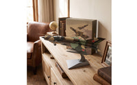 Metal Fighter Aircraft Model with Display Stand Realistic Die-Cast Fighter Model Collectible Model Long-Lasting for Aviation Enthusiasts, Office