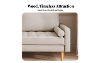 Space-Saving Minimalist Loveseat Modern Design Upholstered Settee Comfortable Seating Sofa High-Resilience Foam Cushions for Apartment Dwellers, Small small-space dwellers, Young Adults, Bedroom, Studio, Home Office