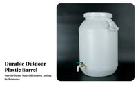 Fermentation Barrel with Spigot Versatile Sturdy Duty Plastic Drum Sturdy-Duty Liquid Container Reusable for Gardeners, Garden