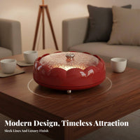 Rotating Snack Tray with Lid Light Luxury Design Rotating Snack Container