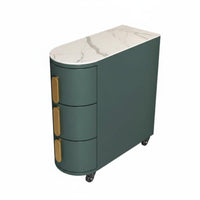 Slim Design Narrow Rolling Cart Movable with Wheels 3-Tier Narrow Storage Unit Space-Saving Side Cabinet Modern Design for Apartment Dwellers, Homeowners, Students, Living Room, Small Areas, Bedroom, Office