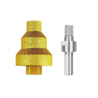 Chamfering Diamond Step Drill Bit Abrasive Stepped Cone Drill Bit Wear-Resistant Tapered Reamer Gold-Colored
