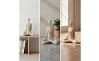 Nordic-Style Meditation Figure Tabletop Meditation Figurine Compact Meditation Statue Elegant for Living Room