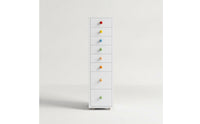 8 Drawer Cabinet Space-Saving Metal Cabinet with Drawers Freestanding Drawer Organizer for Small Areas, Office, Bedroom