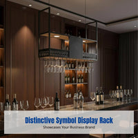 Bar Wine Glass Rack, Iron Hanging Stemware Holder, Inverted Goblet Storage, Restaurant Bar Cabinet