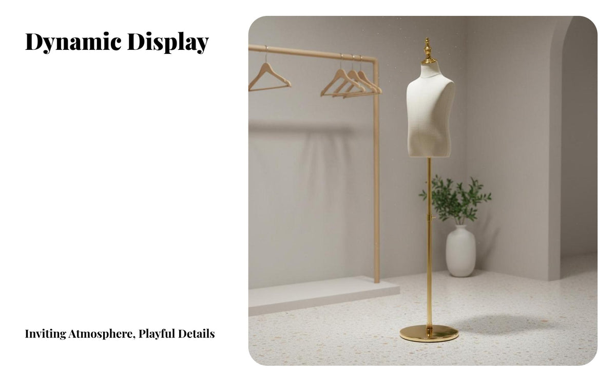 Child Mannequin with Stand Long-Lasting Construction Kids Clothing Display Stand