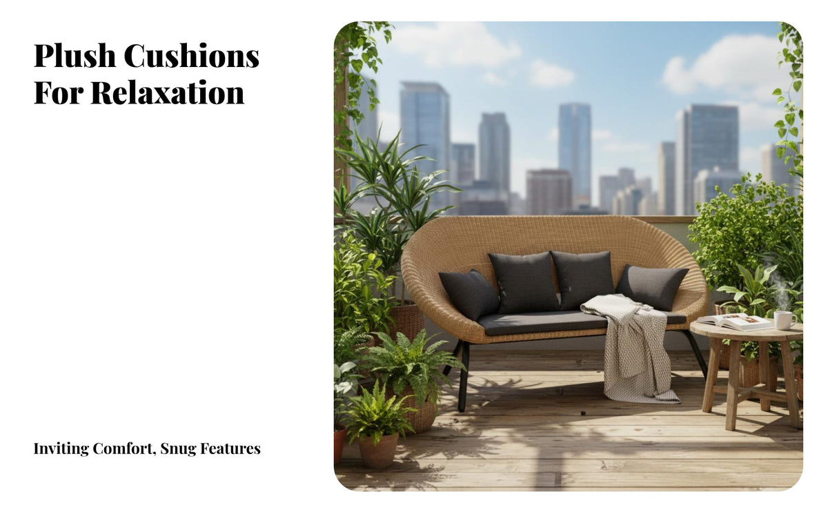 3 Pieces Handwoven Design 3-Piece Wicker Patio Set All-Weather Woven Armchair and Table Set Washable Cushions Outdoor Furniture Waterproof for Homeowners, Couples, Hospitality Business Owners, Balcony, Courtyard, Garden, Backyard