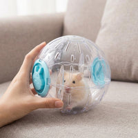Hamster Sphere, Large 14cm Transparent Hamster Spheres for Syrian Hamsters, Breathable Exercise Toy with Leash for Indoor Play
