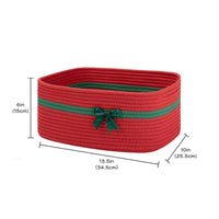 Rope Basket with Handle Sturdy Rope Basket for Shelf, Dresser