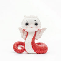 Snake Figurine Cute Ceramic Snake Shiny Sculpture for Shelf