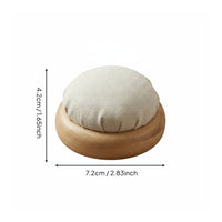 PP Cotton Filled Wooden Base Pincushion DIY Tool Pincushion Handmade Sewing Pin Cushion for Sewers, Crafters, Cross Stitch, Embroidery