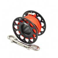 doubleDisc Diving Finger Spool Reel Perforated Finger Spool Reel Metal Snap Hook Outdoor Gear