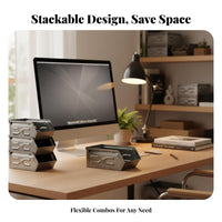 Stackable Metal container Space Saving Latching Utility Case adaptable for Kitchen