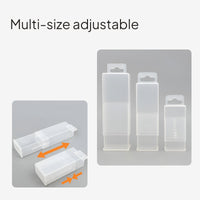 Drill Tip Storage Box, Transparent Adjustable Organizer