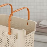 Large Capacity Laundry Hamper with Wheels Multi-Functional Rolling Laundry Basket Space Saving Plastic Clothes Hamper Wheels Easy to Clean for Bathroom, Dorm Room, Closet