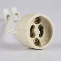 Terminal Block GU10 Lamp Holder with High Temperature Resistance, Ceramic Lamp for DIY Lighting, 10 Pack Replacement Bulb Holder, Direct Wiring