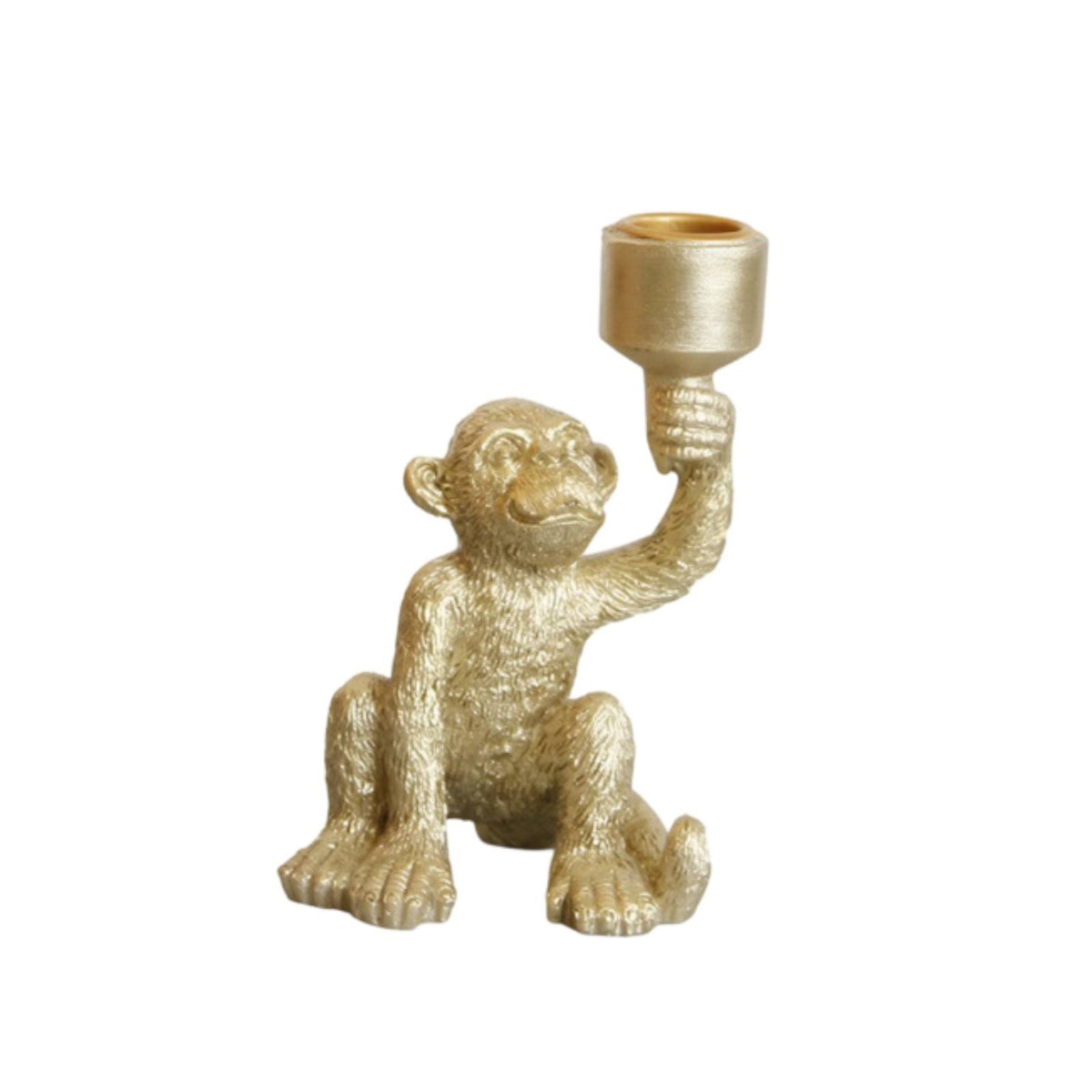 Textured Monkey Candle Holder Resin Taper Candle Holder Decorative Monkey Candlestick Indoor for Wedding