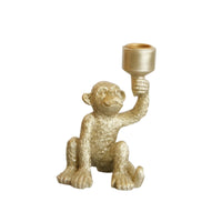 Textured Monkey Candle Holder Resin Taper Candle Holder Decorative Monkey Candlestick Indoor for Wedding