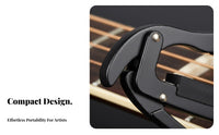 Guitar Capo Compact Design Quick Change Capo Metal Construction Fretboard Clamp for Beginners, Live Performance, Music Class