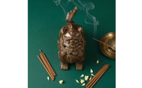 Incense Burner Brown Metal-Like Finish Mythical Creature ornament Small Decorative Censer