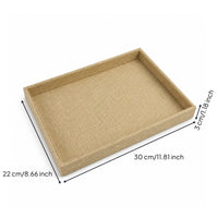 Countertop Jewelry Tray with Raised Sides Shallow Fabric Display Tray Soft Organizer Velvet for Retail Counter, Home Organization