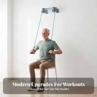 Long-Lasting Arm and Shoulder Rehabilitation Pulley Easy to Install Wall Mounted Exercise Pulley Fluid Motion Stretching Aid Comfortable Grip for Seniors, Home