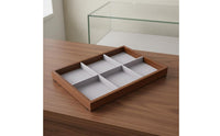 Jewelry Display Tray Rectangular Wooden Tray with Lining for Retailers, Vanity