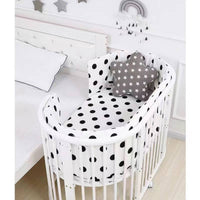 Grows with Your Child Convertible Oval Crib Extendable Design Multi-Functional Infant Bed Space Saving Toddler Table and Chair Set for Infants, Newborns, Toddlers, Bedroom, Playroom